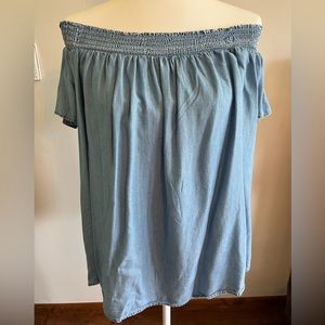Old Navy NWT Off the Shoulder Chambray Top